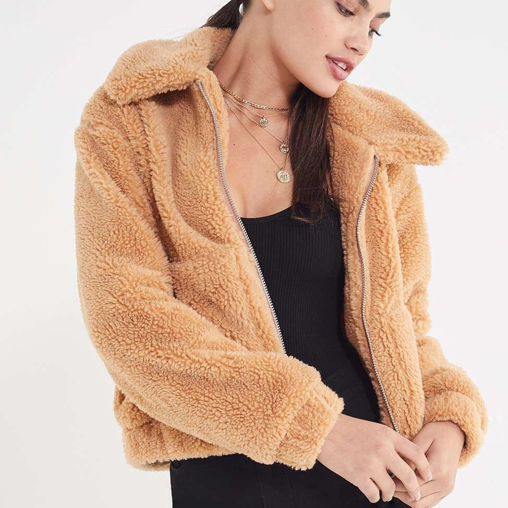 Uo Cropped Teddy Jacket - image 2